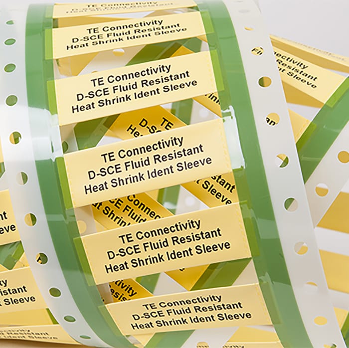 TE Connectivity D-SCE Heat Shrink Cable Marker, White, 1.11 → 2.66mm Cable