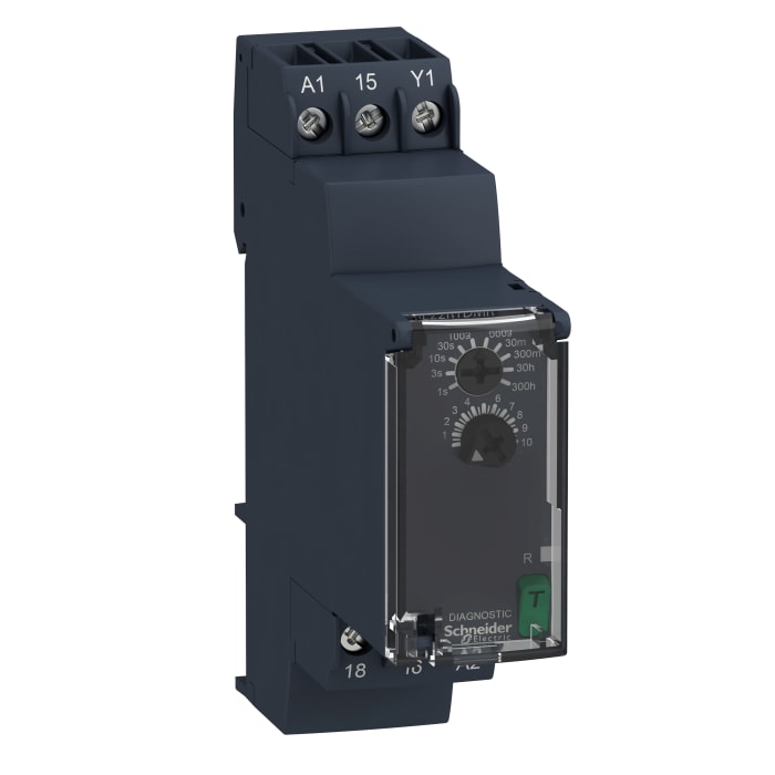 Schneider Electric Harmony Time Series DIN Rail Mount Timer Relay, 24 → 240V ac/dc, 1-Contact, 0.05 → 1s,