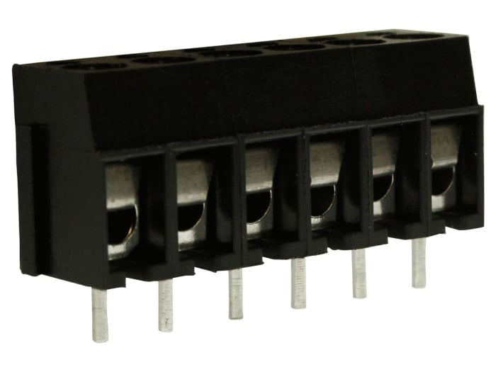 RS PRO PCB Terminal Block, 6-Contact, 5mm Pitch, Through Hole Mount, 1-Row, Screw Termination