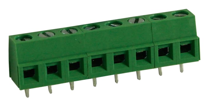 RS PRO PCB Terminal Block, 8-Contact, 5mm Pitch, Through Hole Mount, 1-Row, Screw Termination