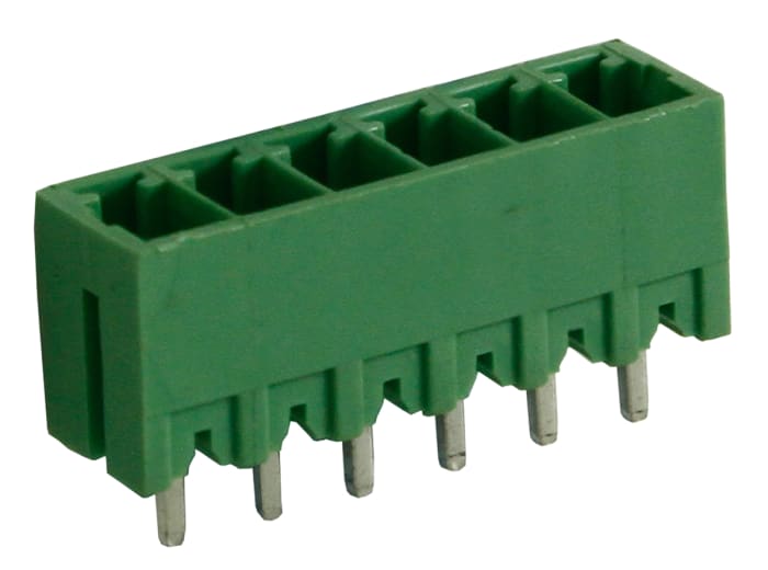 RS PRO, 3.81mm Pitch, 6 Way, Pluggable Terminal Block, Header, Through Hole, Solder Termination