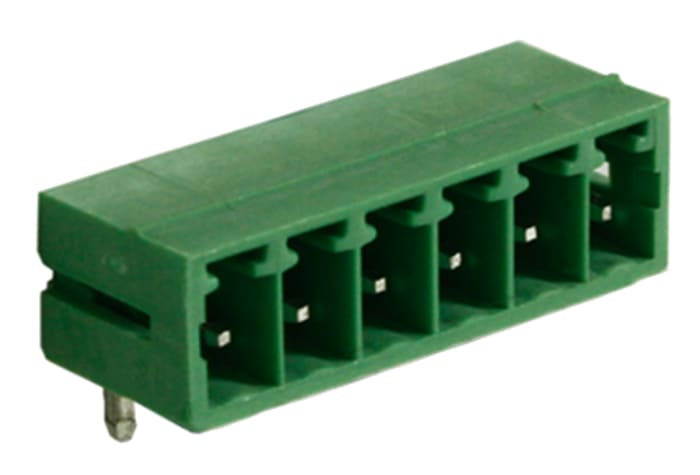 RS PRO, 3.81mm Pitch, 6 Way, Right Angle, Pluggable Terminal Block, Header, Through Hole, Solder Termination