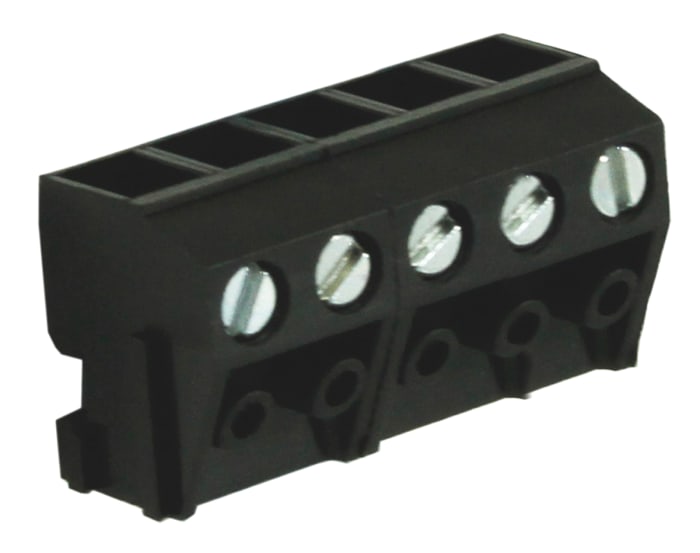 RS PRO PCB Terminal Block, 5-Contact, 5mm Pitch, Through Hole Mount, 1-Row, Screw Termination