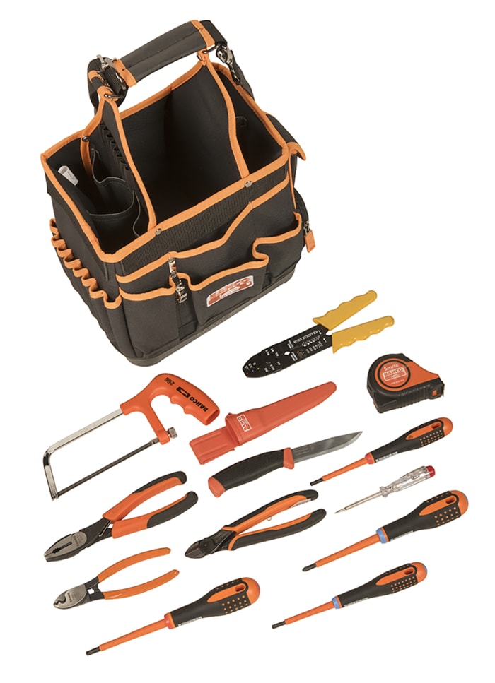 Bahco 13 Piece Electricians Tool Kit with Case