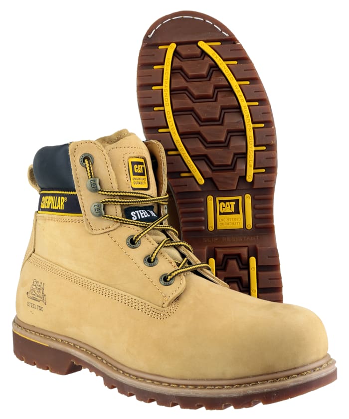 Cat holton safety boots honey discount