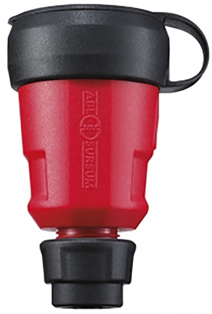 ABL Sursum German Mains Sockets, 16A Red, Plug-In Thermoplastic Screw, 250 V