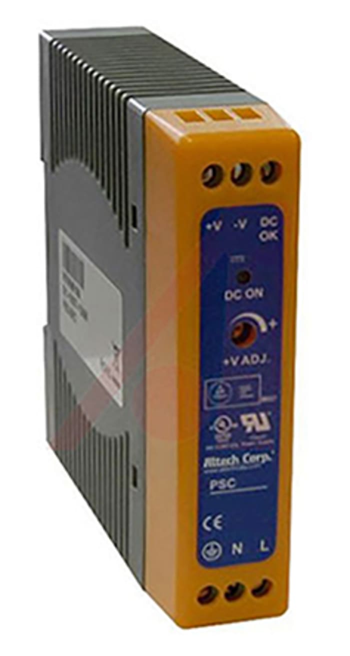Altech PSC-20 Switch Mode DIN Rail Power Supply, 230V ac ac Input, 15V dc dc Output, 0 → 1.4A Output, 21W