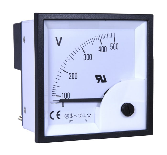 Analogový voltmetr AC -25°C až +50°C 68 x 68 mm, přesnost měřicího přístroje: ±1,5 % RS PRO