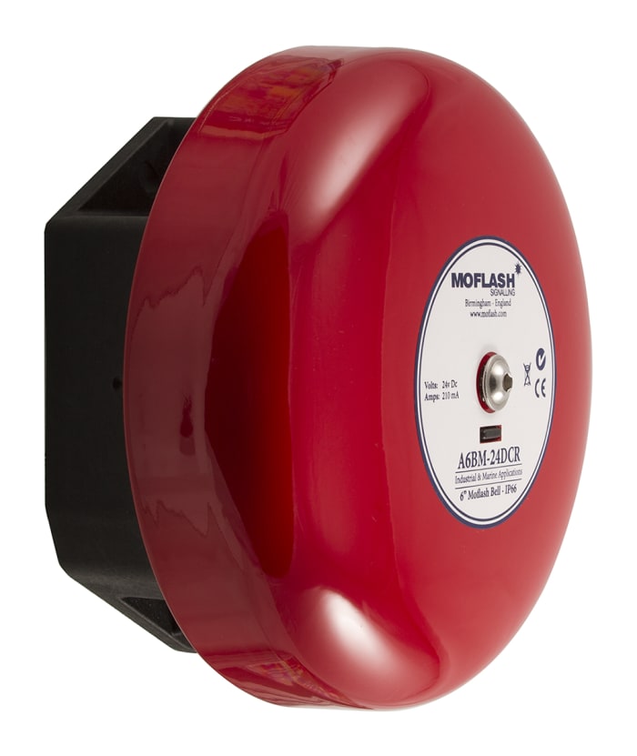Moflash A6BM Series Surface Mount Siren, 24 V dc, 106dB at 1 m, IP66, DC, Single-Tone