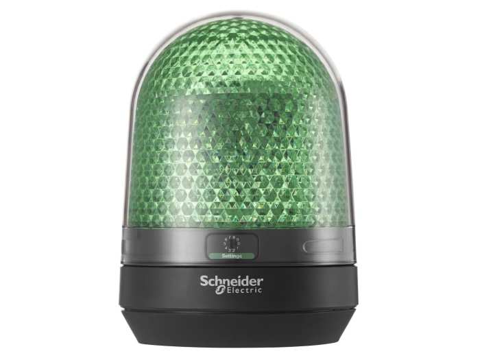 Schneider Electric Harmony XVR Series Green Multiple Effect Beacon, 12 V dc, 24 V dc, Base Mount, LED Bulb, IP23, IP65