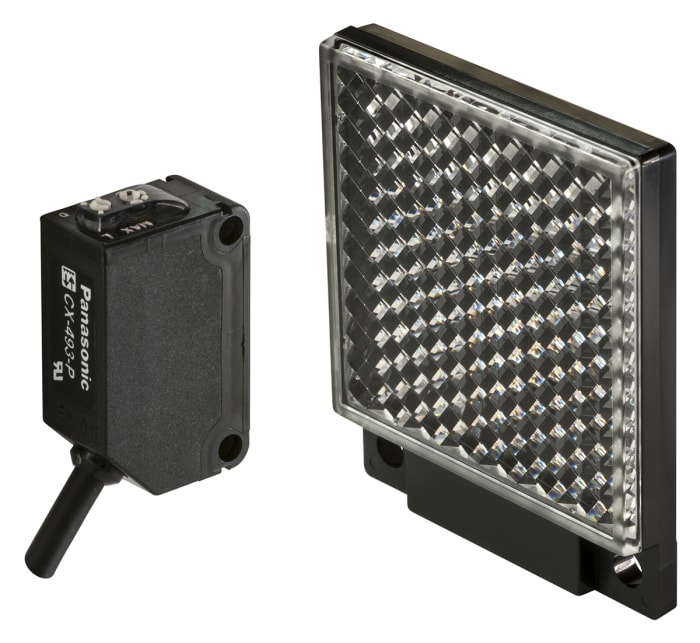 Panasonic Retroreflective Photoelectric Sensor, Block Sensor, Maximum of 5 m Detection Range