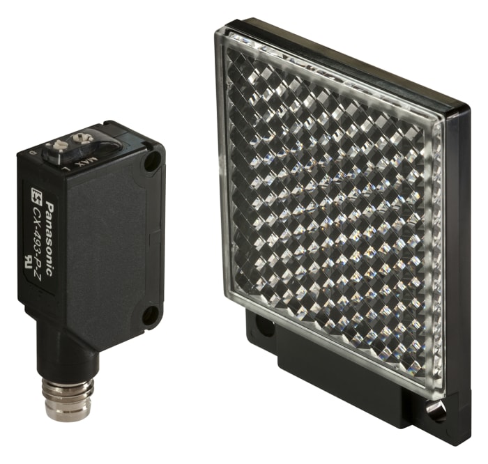 Panasonic Retroreflective Photoelectric Sensor, Block Sensor, Maximum of 5 m Detection Range