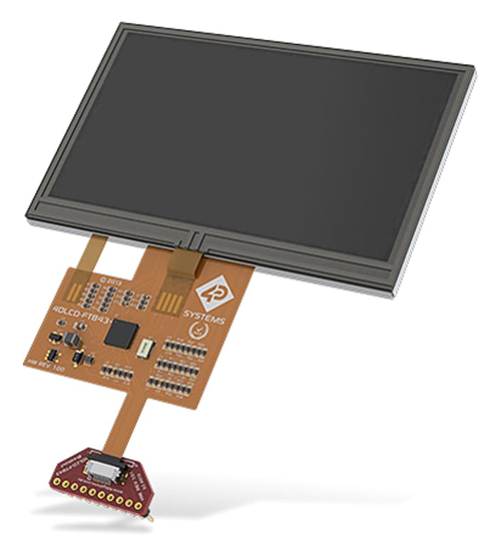 4D Systems 4DLCD-FT843 TFT LCD Colour Display / Touch Screen, 4.3in, 480 x 272pixels