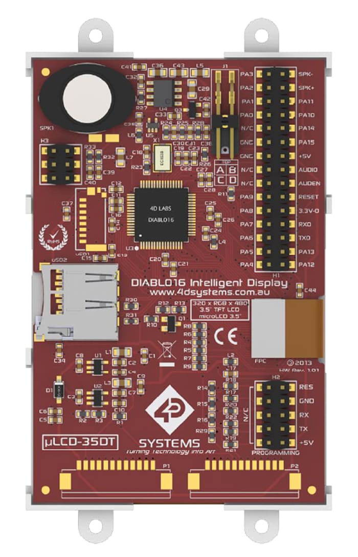 4D Systems uLCD-35DT TFT LCD Colour Display / Touch Screen, 3.5in VGA, 480 x 320pixels