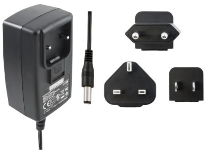RS PRO 6W Plug-In AC/DC Adapter 12V dc Output, 500mA Output