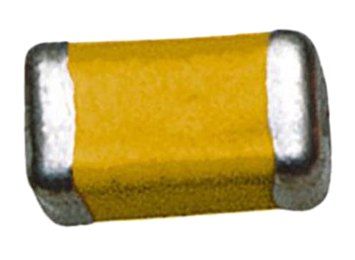Condensateur céramique multicouche MLCC,  CMS, 470pF, 100V c.c., ±5%, diélectrique : C0G