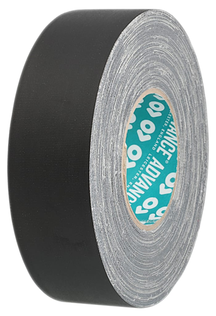 Ruban adhésif toilé Advance Tapes AT160, 50m x 25mm, Tissu, 3,5 N/cm, Noir