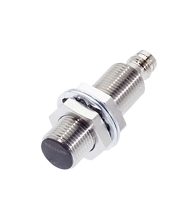 BALLUFF Barrel-Style Proximity Sensor, M12 x 1, 4 mm Detection, PNP Output, 10 → 30 V dc, IP67