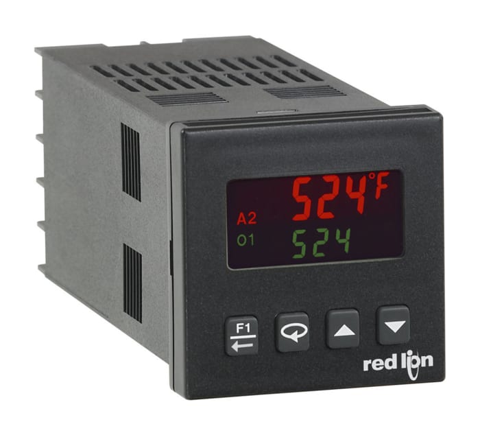 Red Lion P16 Panel Mount PID Temperature Controller, 49.5 x 49.5mm 1 Input, 2 Output Analogue, 24 V ac, 18 → 36