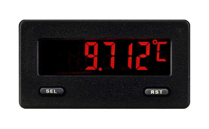 Red Lion CUB5RT LCD Digital Panel Multifunction Meter for Temperature,  54.6 mm  x 76.2 mm