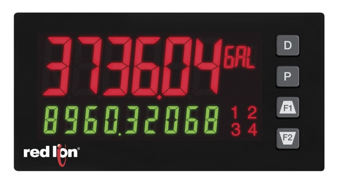 Red Lion PAX2A Digital Panel Multi-Function Meter, 45mm x 92mm