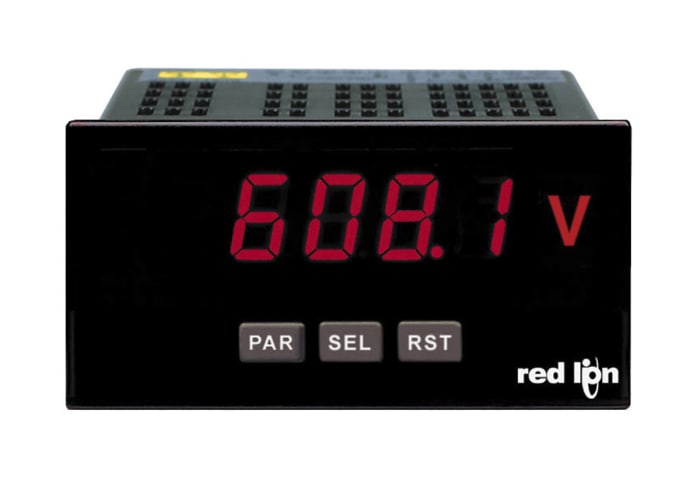 Red Lion, Pano Tipi Dijital Voltmetre, DC, LED, 5-Dijit