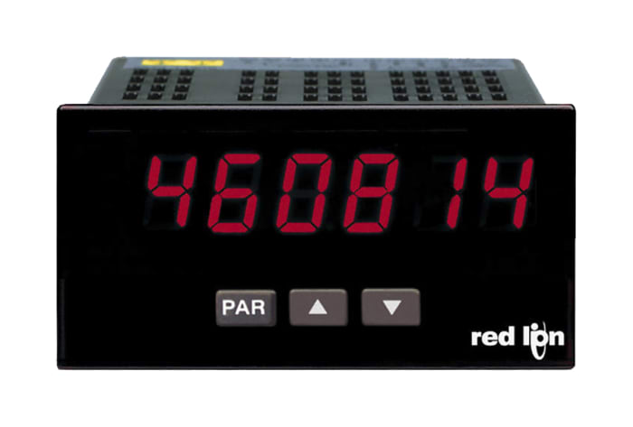 Red Lion PAXLCR Counter, Rate Meter, 6 Digit LED, 25kHz, 21.6 → 250 V dc, 50 → 250 V ac
