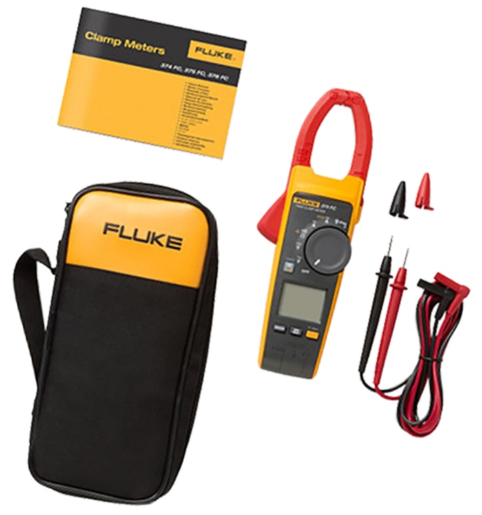 Fluke 374 FC Clamp Meter Bluetooth, 600A dc, Max Current 600A ac CAT III 1000V