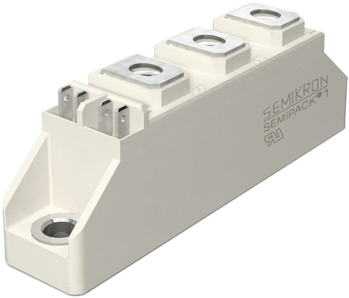 Semikron 93 x 20 x 30мм 30мм 93мм SKKT 42/12 E 150 (Min)mA 3 (Min)V 250mA +125 °C -40 °C