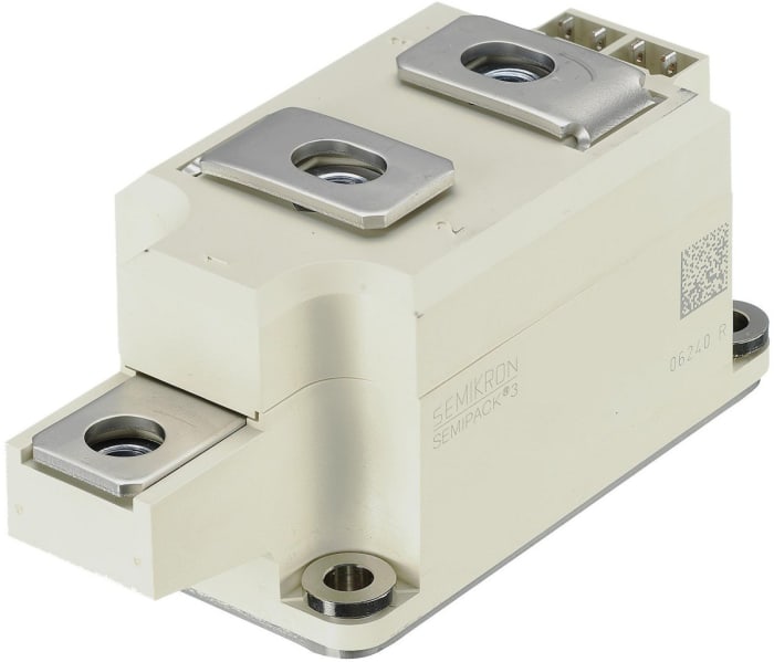 Module thyristor dual Semikron Danfoss, 320A, 150mA, 1600V, A 43a, 7 broches
