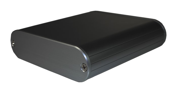 Boîtier portable Takachi Electric Industrial MXA en Aluminium Noir, dim. ext. 112 x 110 x 30mm