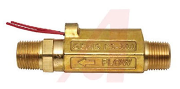 Gems Sensors FS-380 Series Piston Flow Switch for Liquid, 1 gal/min Max