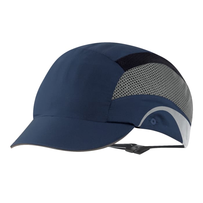 Casquette de protection JSP, 52 - 65cm de tour de tête, HDPE, Polyéthylène Haute Densité (HDPE), Bleu foncé