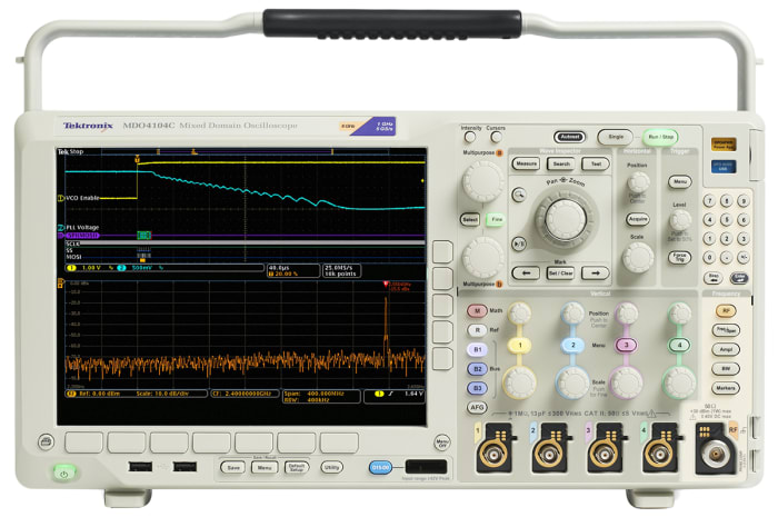 Tektronix MDO4054C+MDO4SA3 MDO4000C Series, 500MHz Bench Oscilloscope, 4 Analogue Channels, 16 Digital Channels