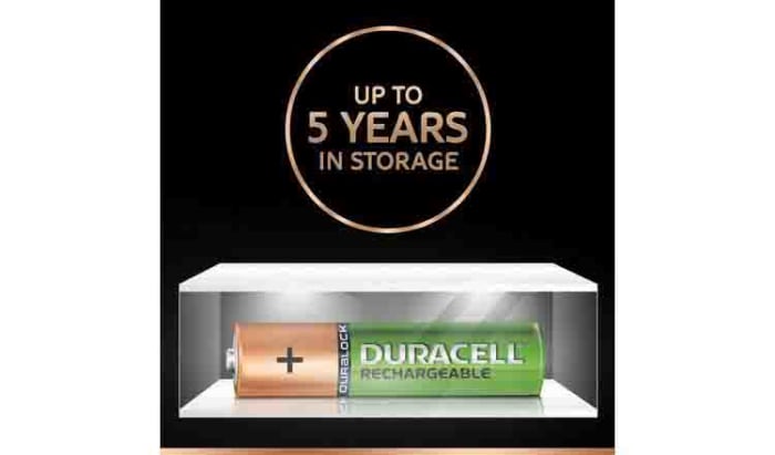 Duracell Recharge Ultra AA NiMH Rechargeable AA Batteries, 2.4 Ah, 1.2 V -  Pack of 4