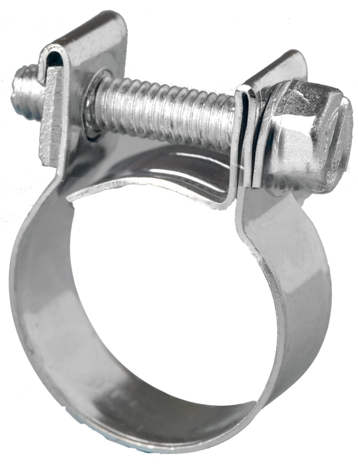 Jubilee Stainless Steel 304 Slotted Hex Mini Fuel Clip Nut and Bolt Clip 9.1mm Band Width 7 9mm ID