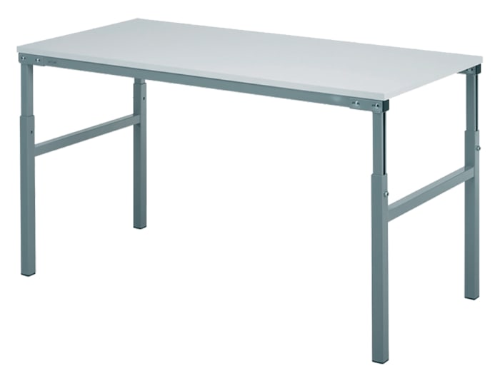 RS PRO Workbench, 300kg Max Load, Adjustable Height, 650 → 900mm x 1800mm x 900mm