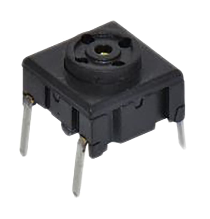 MEC IP67 Black Flat Button Tactile Switch, SPST 50 mA 6.5 (Dia.)mm PCB