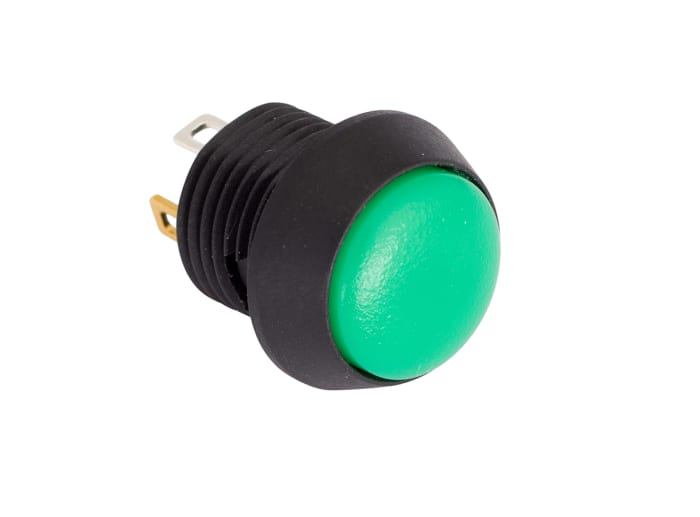EOZ Illuminated Push Button Switch Momentary Panel Mount 12mm Cutout SPST Green LED 5V IP67