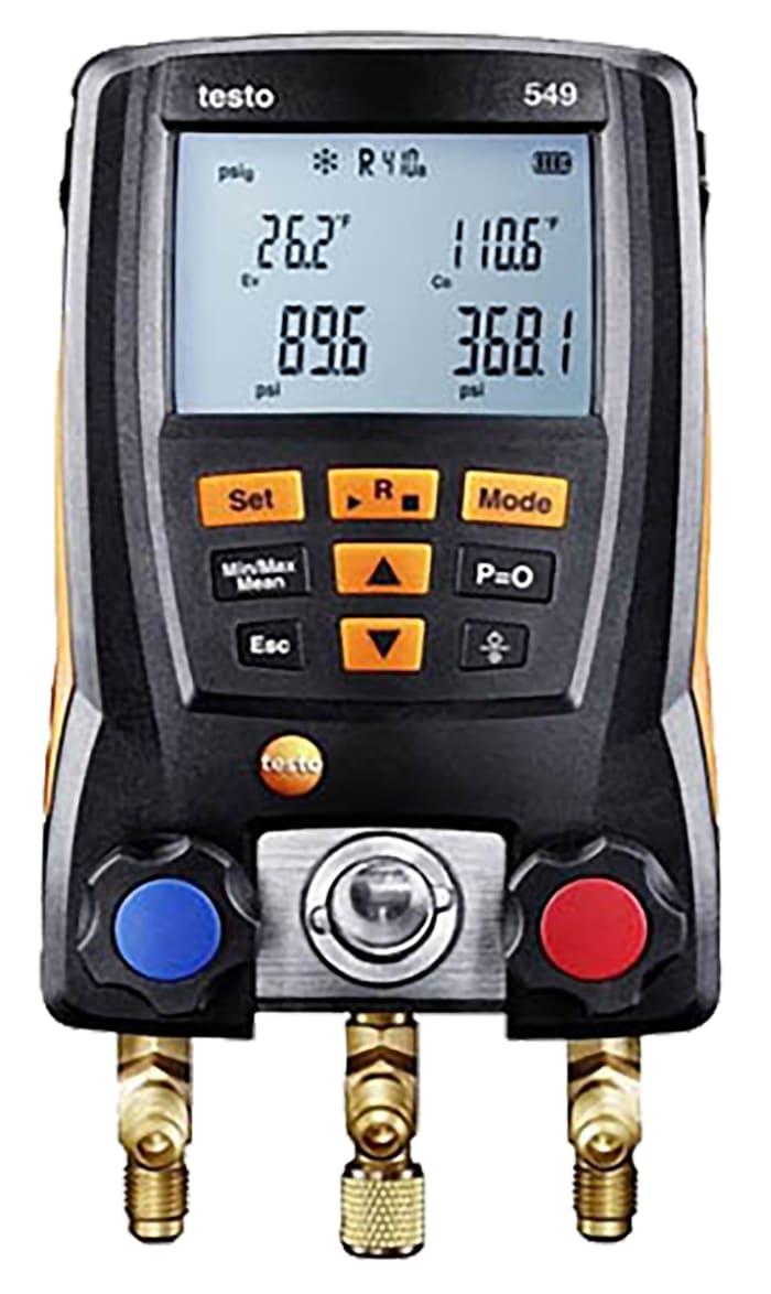 Testo 549 Absolute Manometer With 1 Pressure Port/s, Max Pressure Measurement 870psi