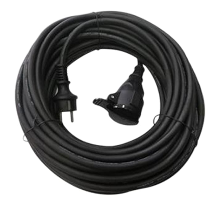 RS PRO 20m 1 Socket Type F - German Schuko Extension Lead, 250 V