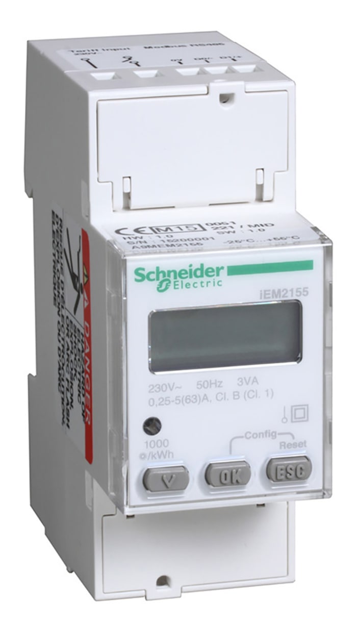 Schneider Electric 1 Phase LCD Energy Meter, Type Electronic