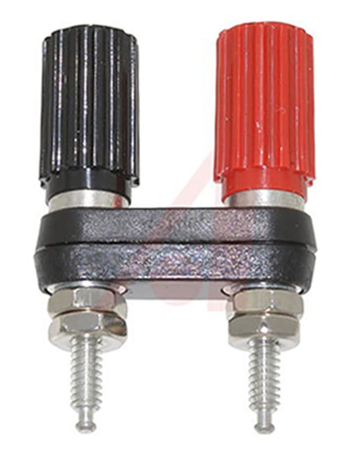 Abbatron, Black, Red Binding Post With Brass Contacts and Nickel Plated