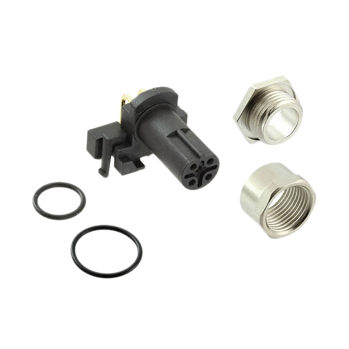 TE Connectivity Circular Connector, 5 Contacts, PCB Mount, Socket, Female, IP68, M12 Series