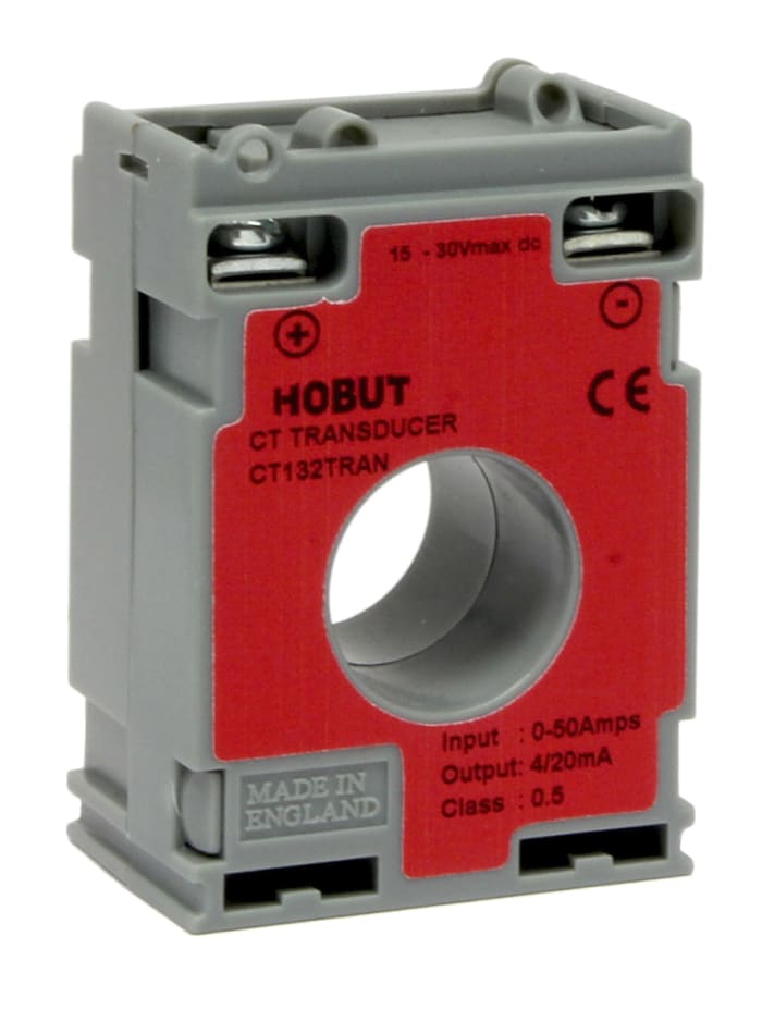 HOBUT CT132TRAN Series Current Transformer, 50A Input, 50:1, 4 → 20 mA Output, 21mm Bore, 15 → 30 V