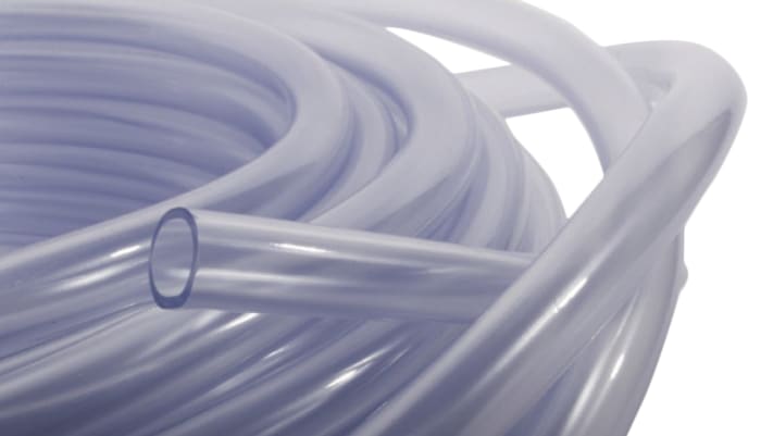 RS PRO PVC, Hose Pipe, 32mm ID, 42mm OD, Clear, 15m