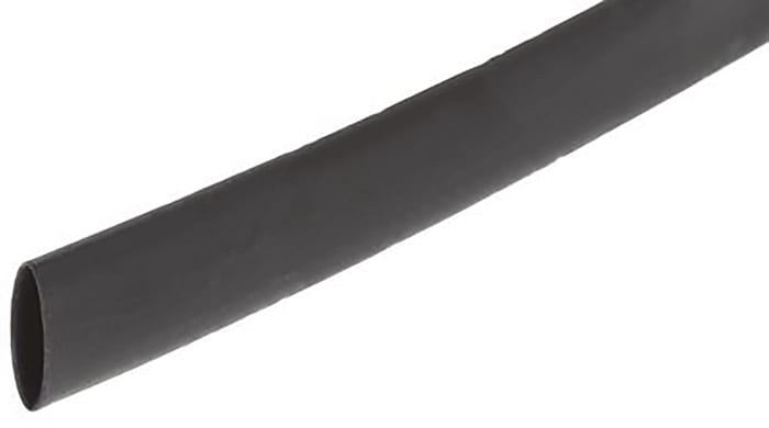 Gaine thermorétractable HellermannTyton, Diam. 8mm, Long. 1.2m, Rétreint 4:1, Noir