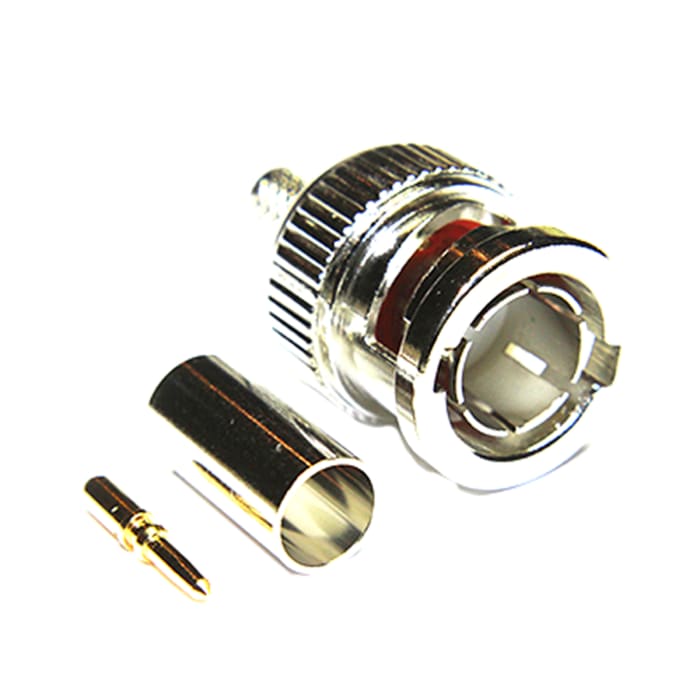 COAX Connectors, Plug Cable Mount BNC Connector, 75Ω, Crimp Termination, Straight Body