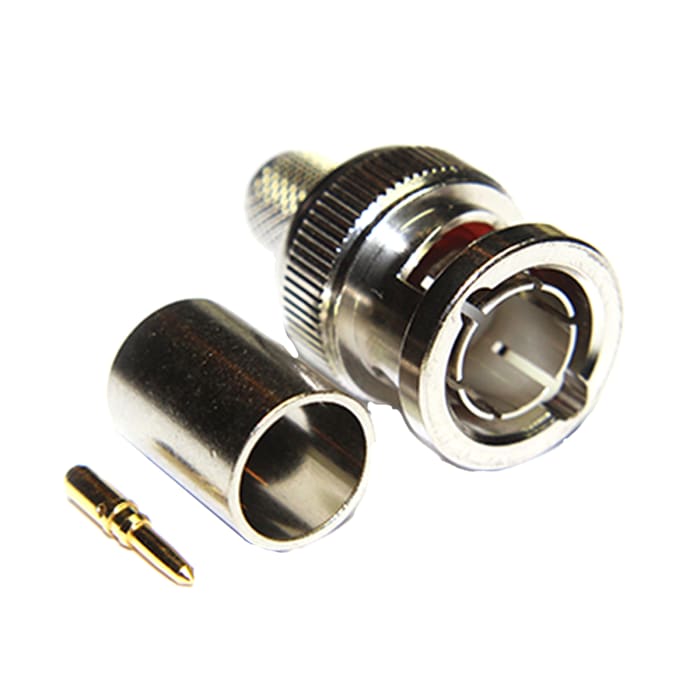 COAX Connectors, Plug Cable Mount BNC Connector, 75Ω, Crimp Termination, Straight Body
