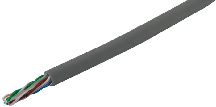 RS PRO, 305m Cat6, Grey, U/UTP Unshielded, Unterminated PVC Sheath